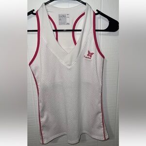 Lucky In Love Kapulua Embroided Womens Tank Top Golf Shirt Size Small